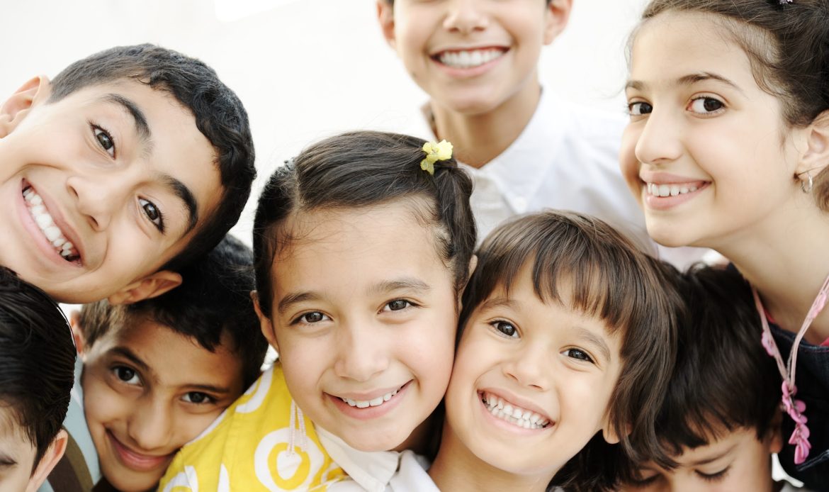 Group of happy children